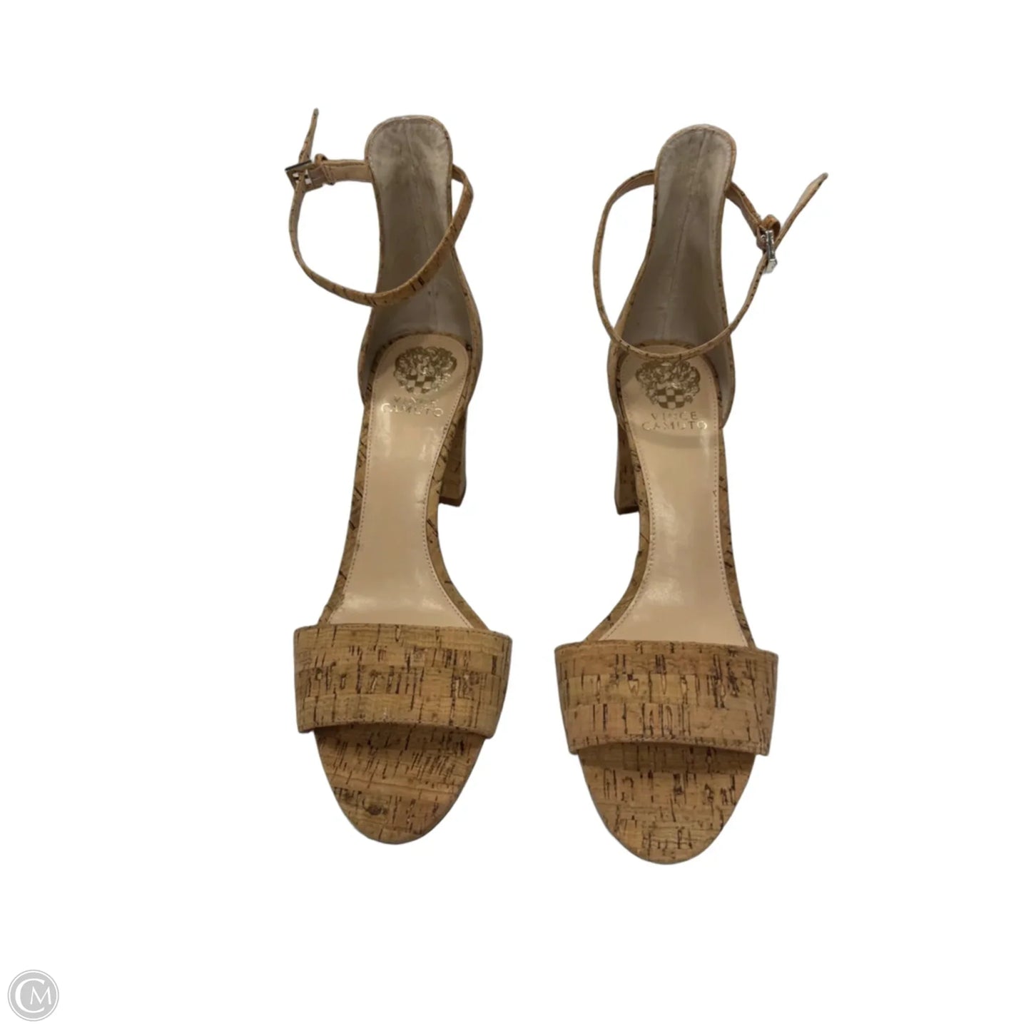 Sandals Heels Block By Vince Camuto In Tan, Size: 11