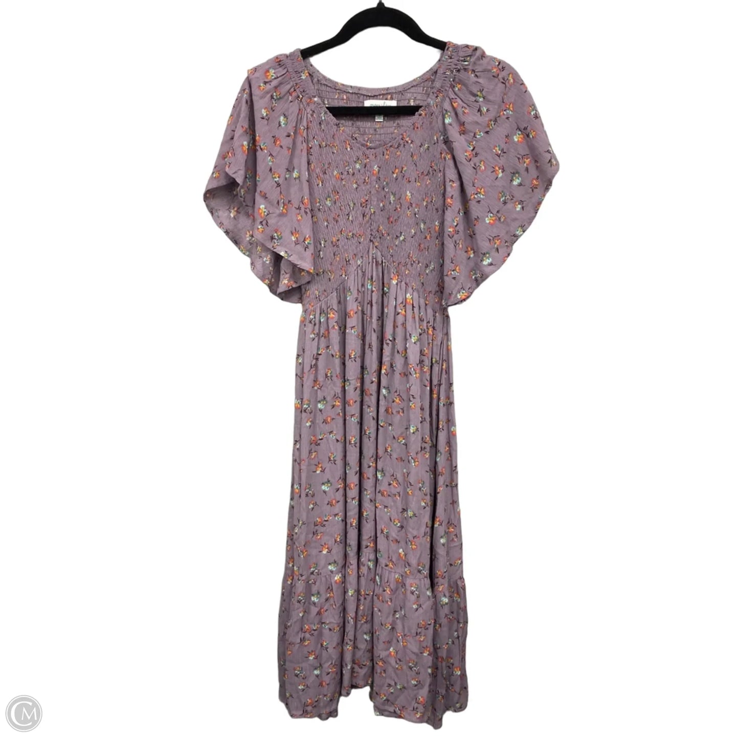 Dress Casual Midi By Grace & Lace In Orange & Purple, Size: S