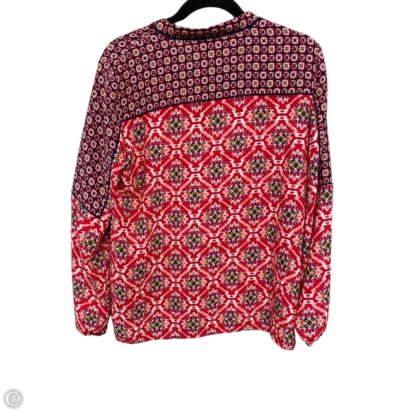 Top Long Sleeve By Loft In Pink & Red, Size: M