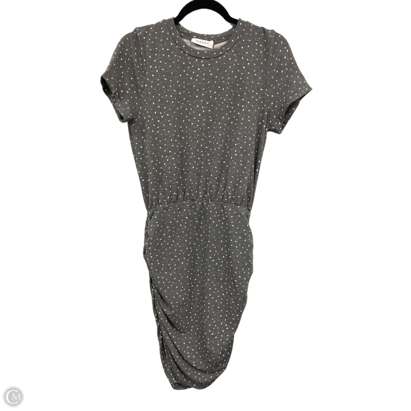 Dress Casual Midi By Gilli In Grey & White, Size: M