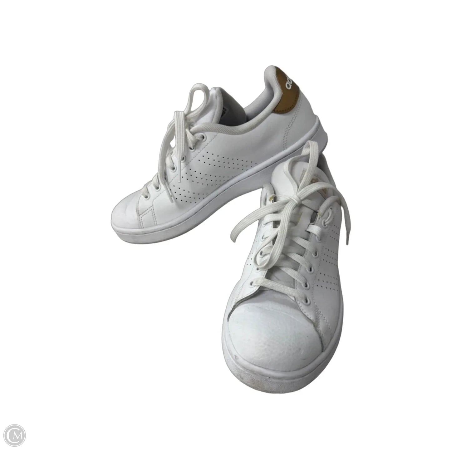 Shoes Sneakers By Adidas In Gold & White, Size: 8.5
