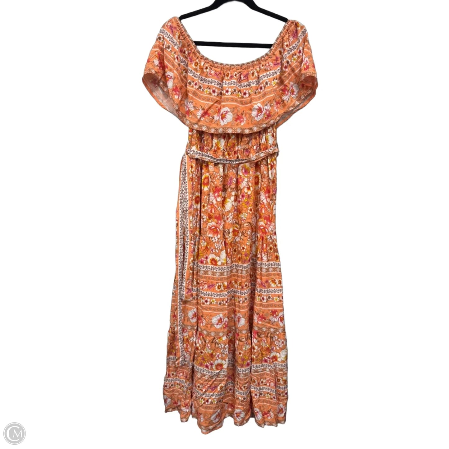Dress Casual Maxi By Hyfve In Orange & Pink, Size: S