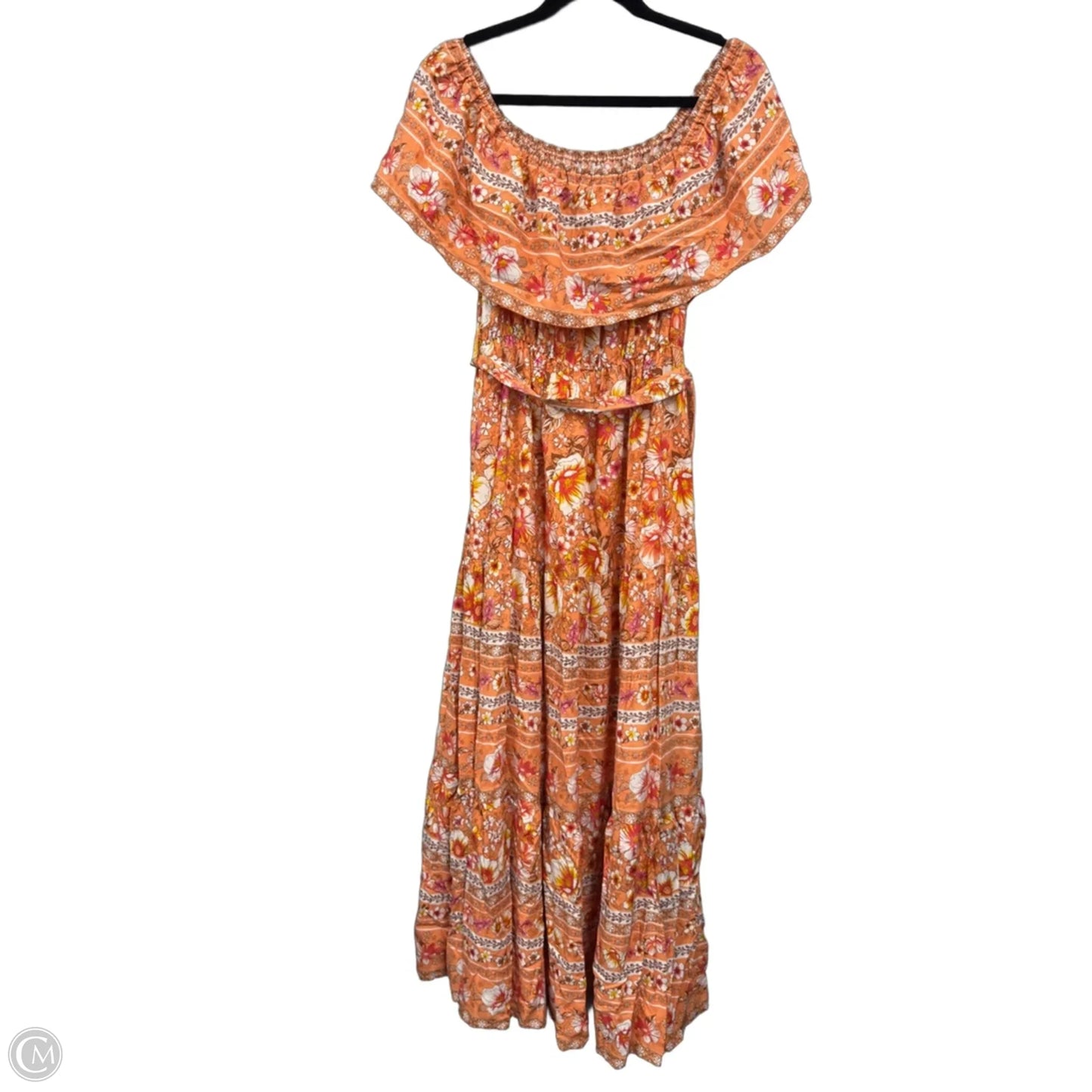 Dress Casual Maxi By Hyfve In Orange & Pink, Size: S