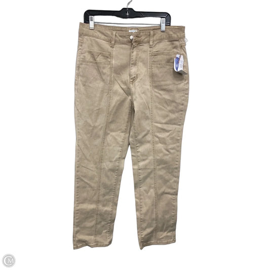 Jeans Straight By Time And Tru In Tan, Size: 14