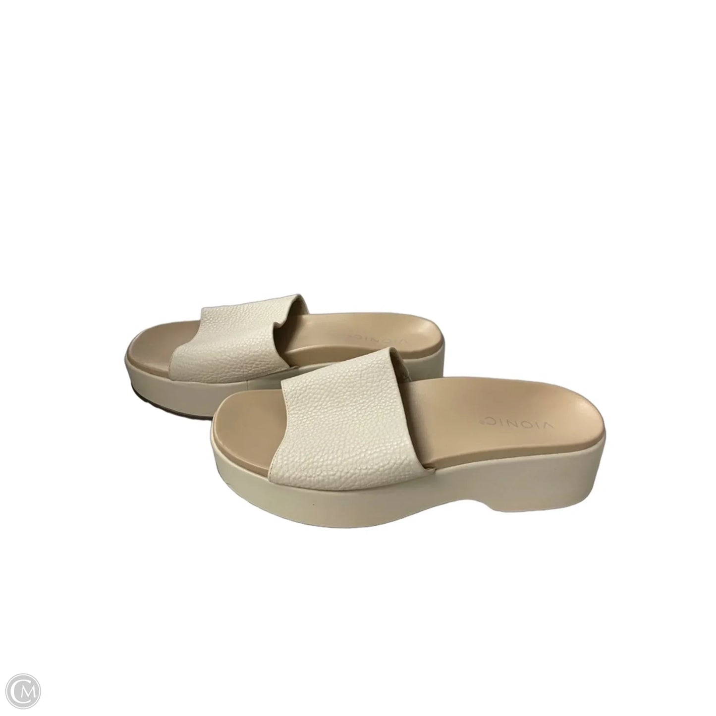 Sandals Heels Platform By Vionic In Cream, Size: 9