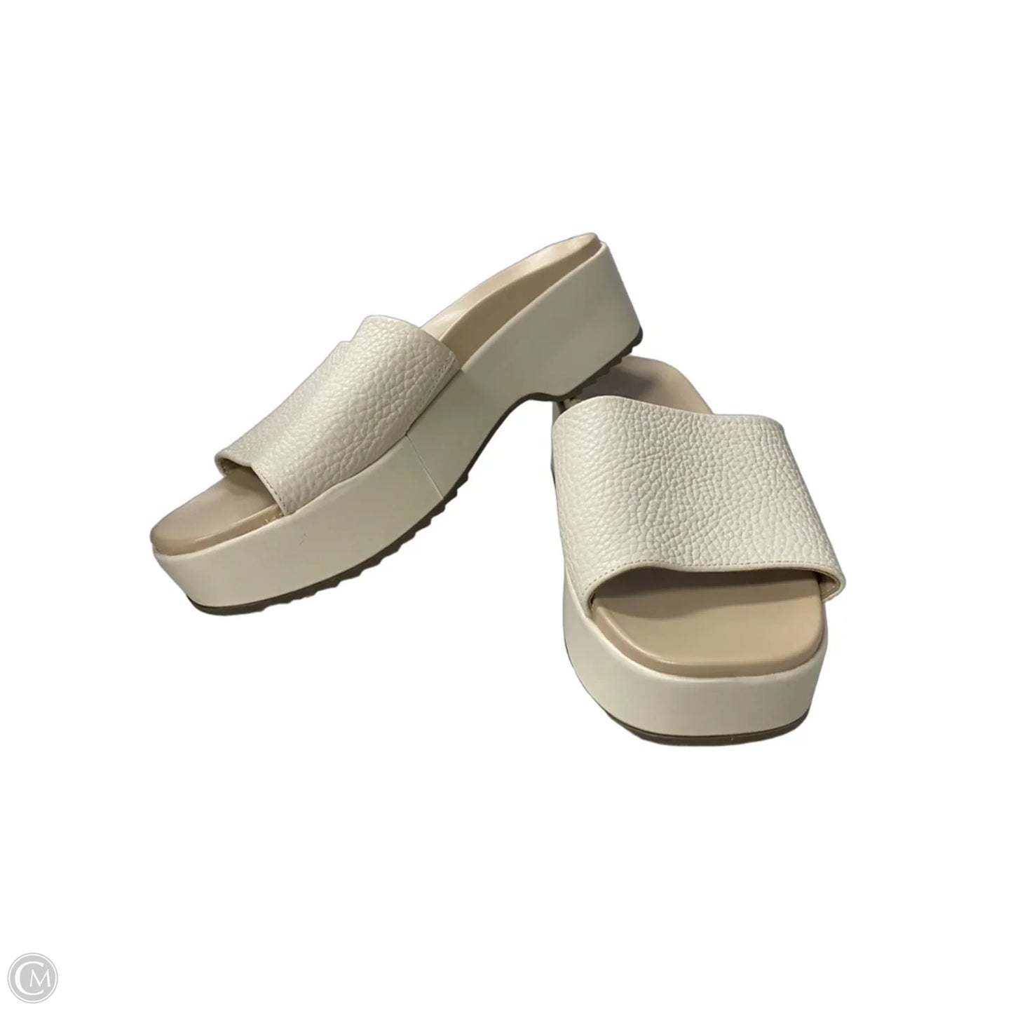 Sandals Heels Platform By Vionic In Cream, Size: 9