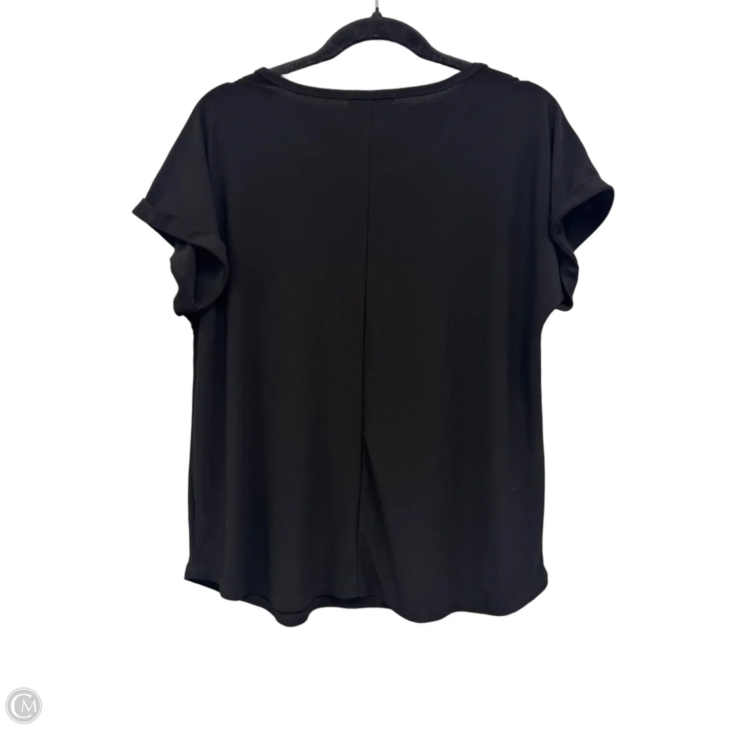 Top Short Sleeve By Clothes Mentor In Black & Silver, Size: L