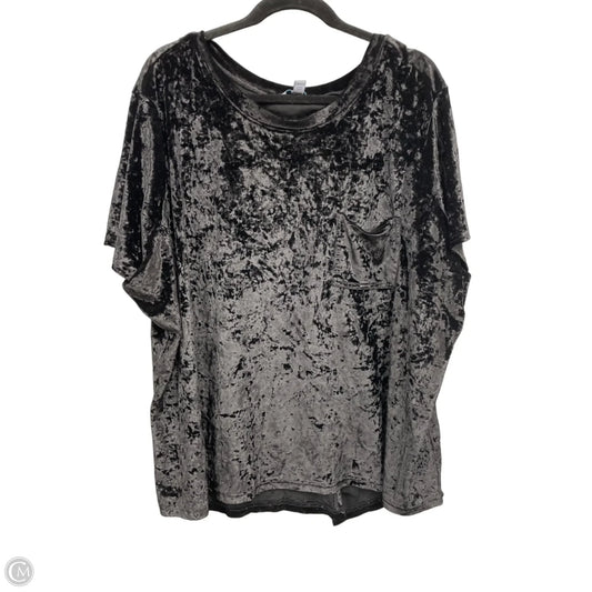 Top Short Sleeve By Boutique + In Black, Size: 3x