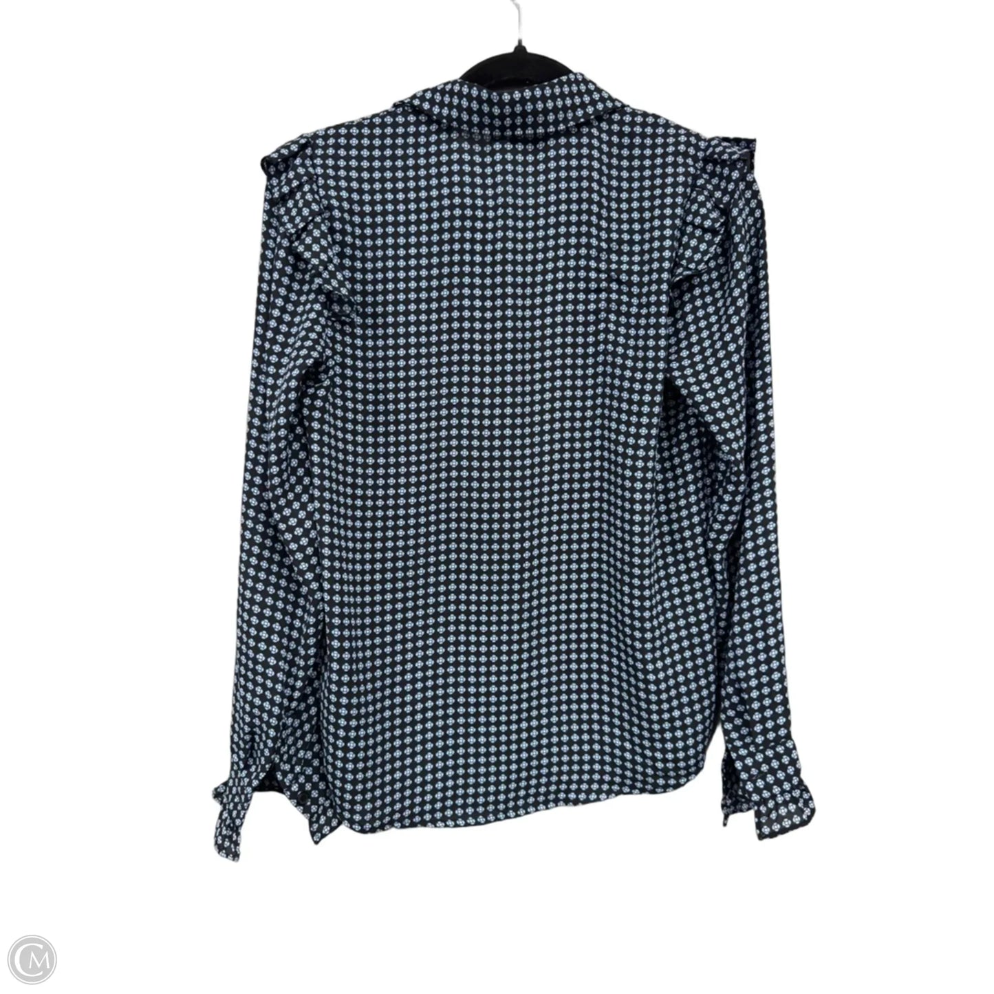 Top Long Sleeve By Who What Wear In Black & Blue, Size: Xs
