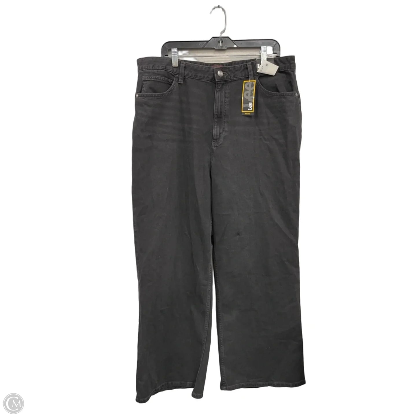 Jeans Wide Leg By Lee In Black, Size: 18