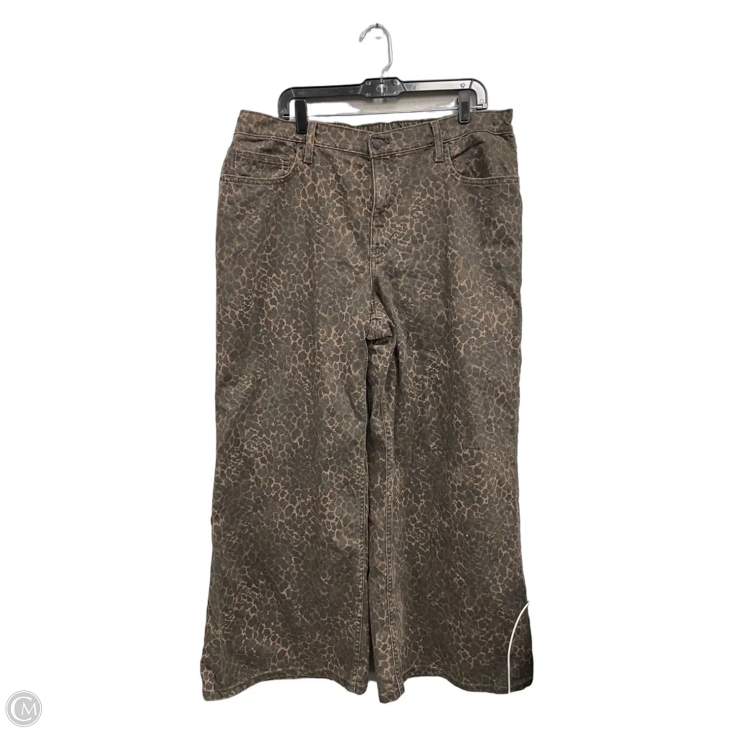 Jeans Wide Leg By Arizona In Black & Brown, Size: 18