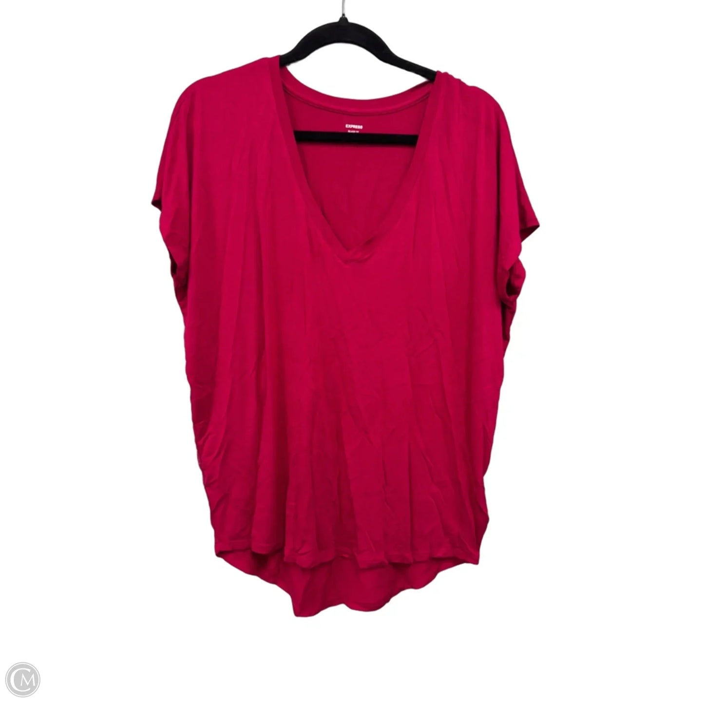 Top Short Sleeve Basic By Express In Pink, Size: S