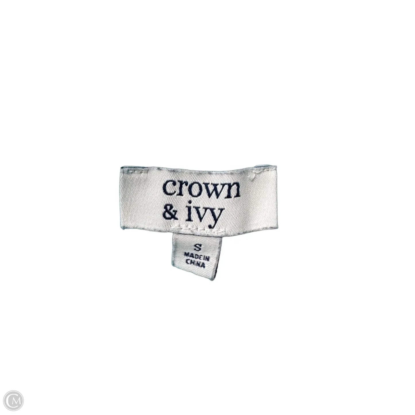 Top Short Sleeve By Crown And Ivy In Blue & White, Size: S