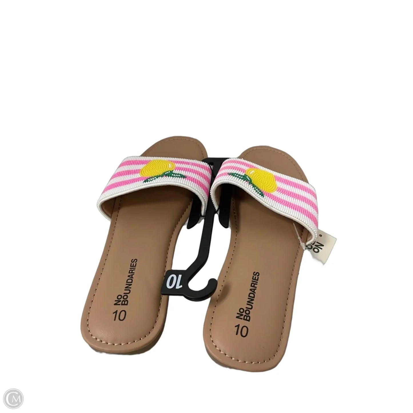 Sandals Flats By No Boundaries In Pink & White, Size: 10