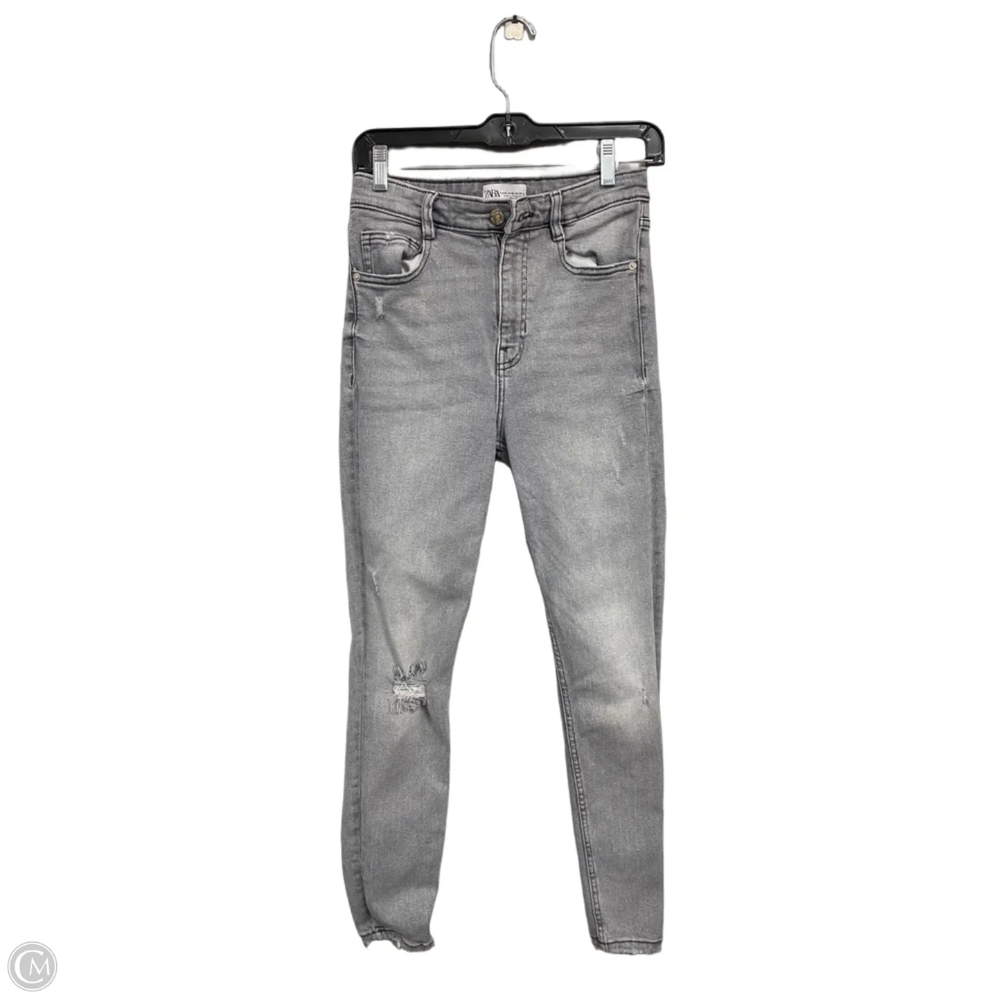 Jeans Skinny By Zara In Grey, Size: 6