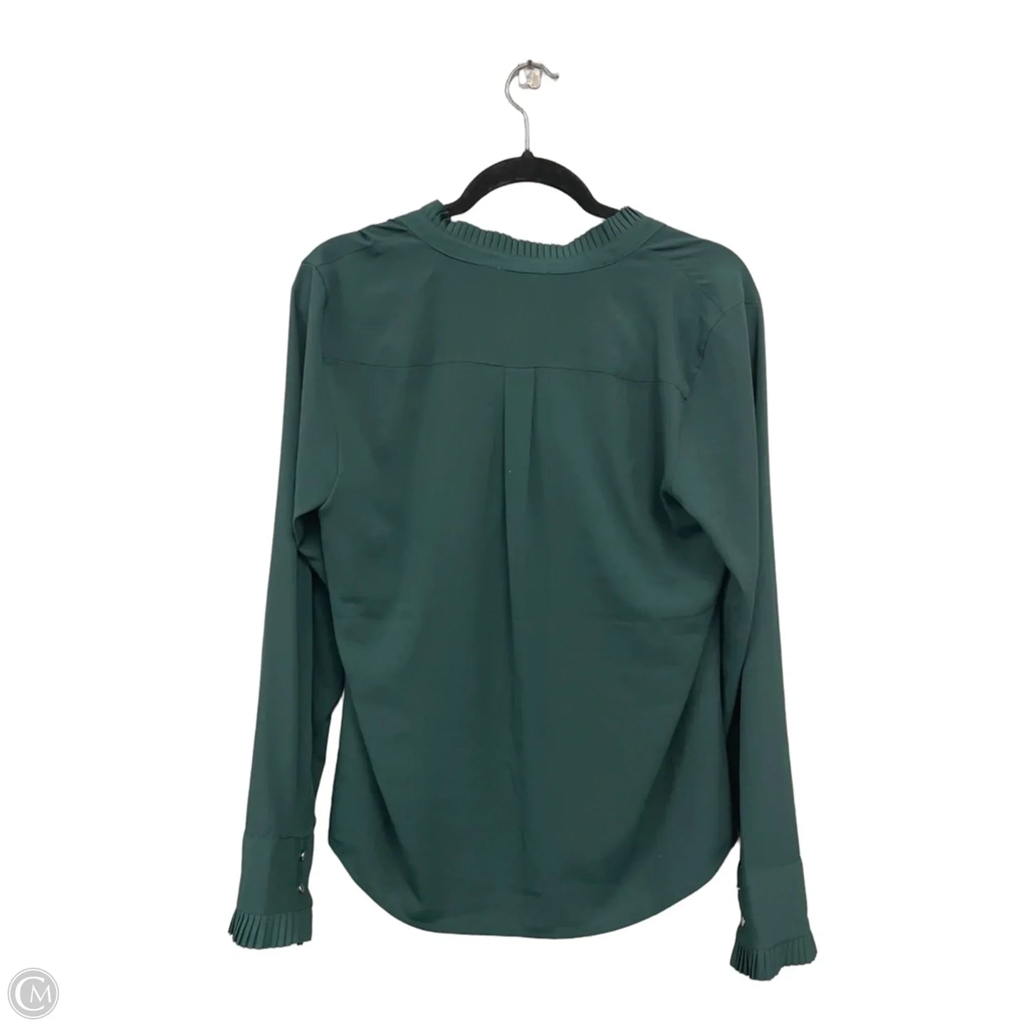 Top Long Sleeve By Calvin Klein In Green, Size: M