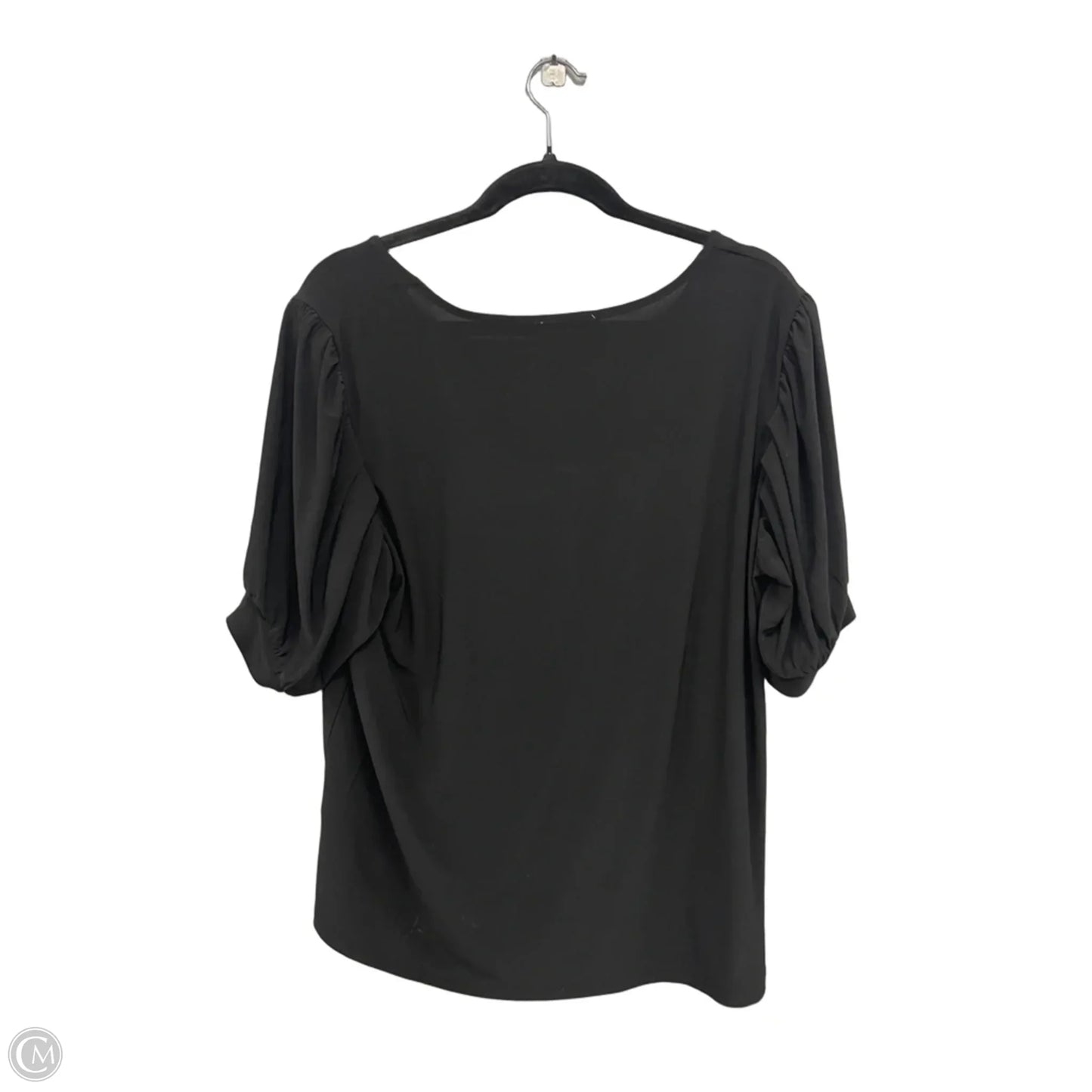 Top Short Sleeve Basic By Carmen By Carmen Marc Valvo In Black, Size: 1x