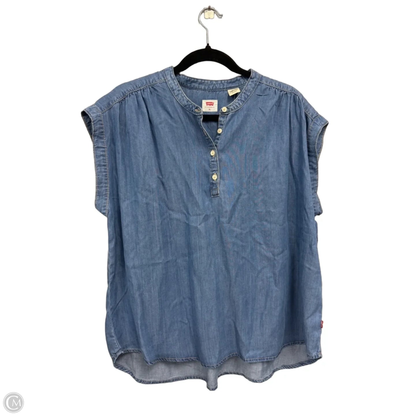 Top Short Sleeve By Levis In Blue, Size: Xl