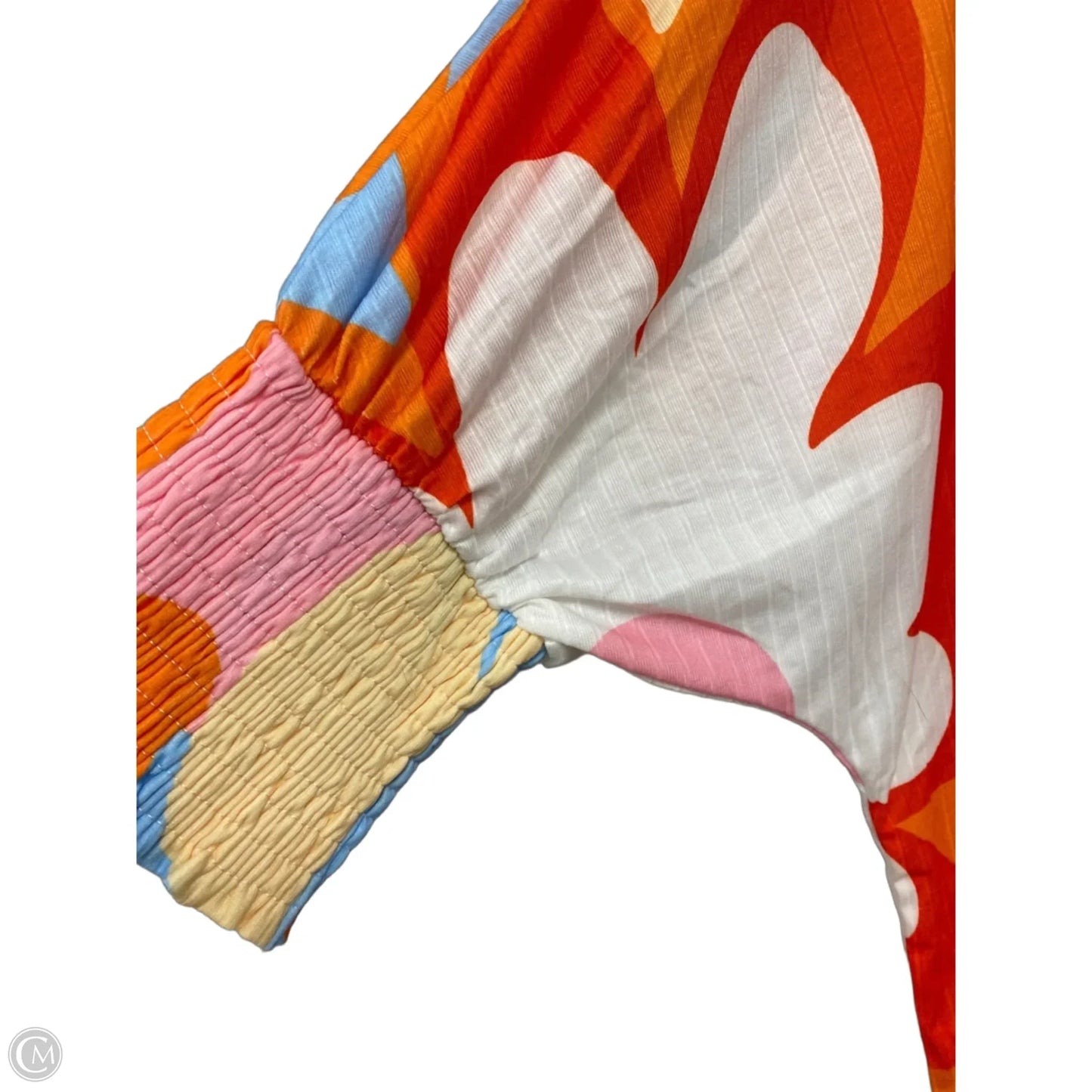 Top 3/4 Sleeve By Clothes Mentor In Blue & Orange, Size: S