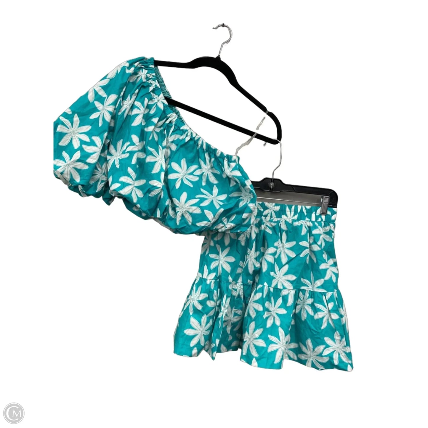 Skirt Set 2pc By &merci In Green & White, Size: S
