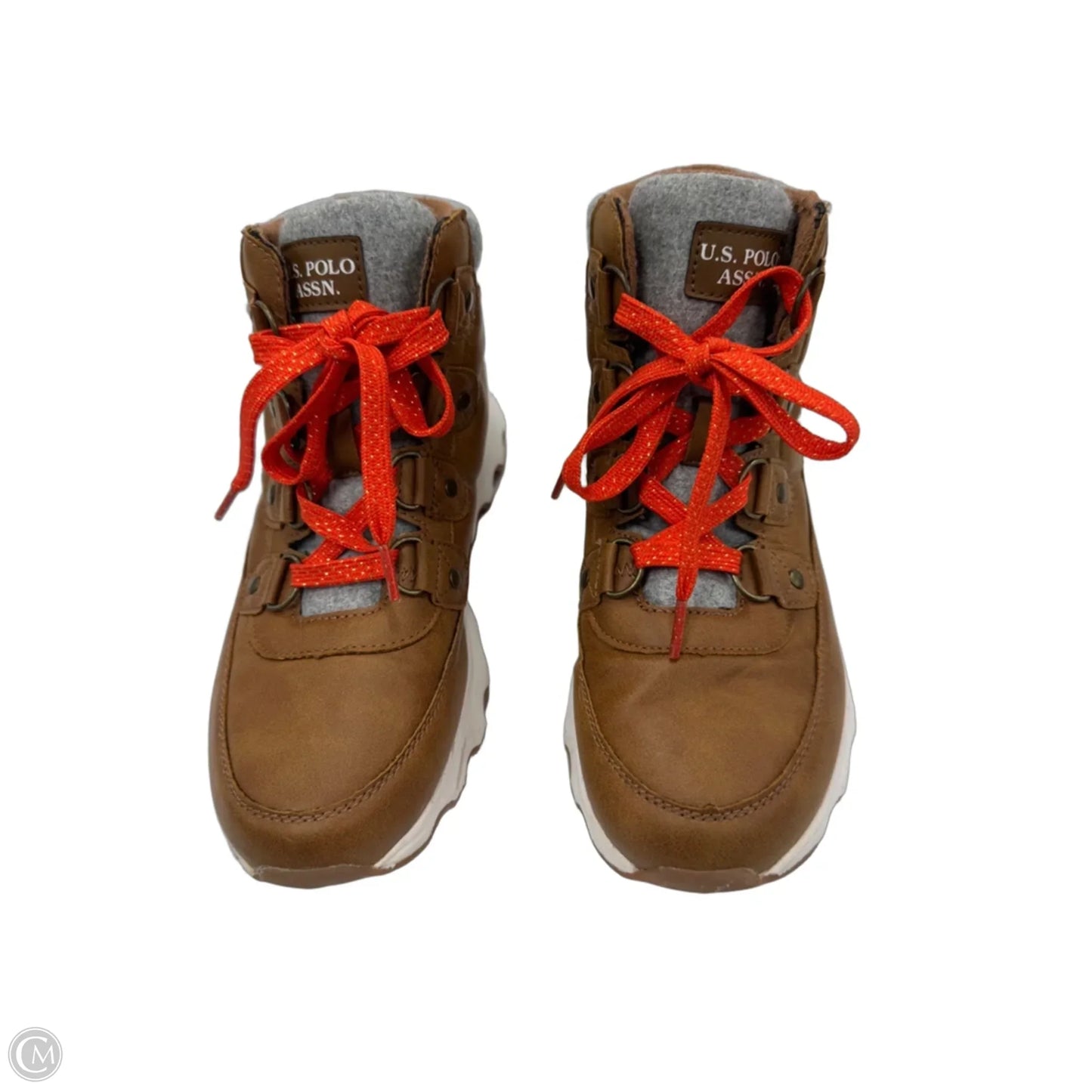 Shoes Sneakers By Us Polo Assoc In Brown & Grey, Size: 7.5