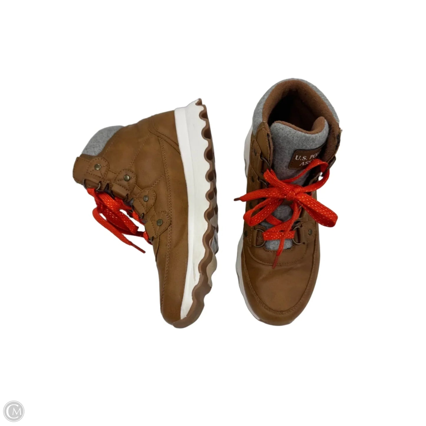 Shoes Sneakers By Us Polo Assoc In Brown & Grey, Size: 7.5