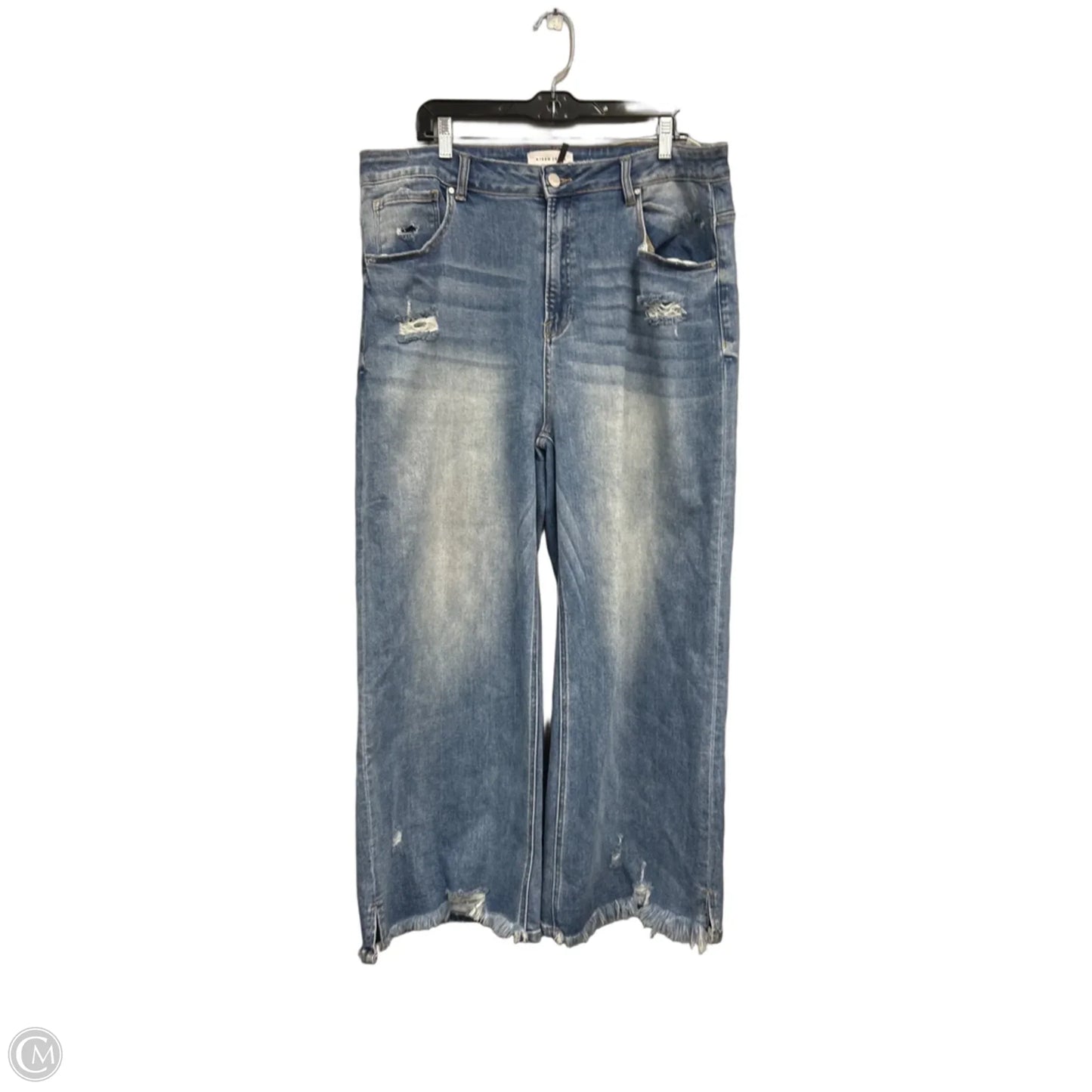 Jeans Wide Leg By Risen In Blue, Size: 3x