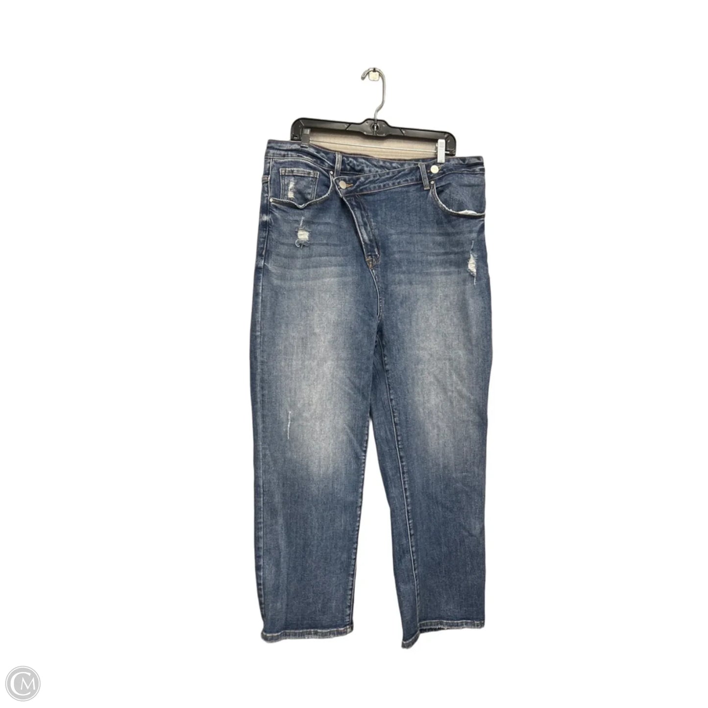 Jeans Wide Leg By Risen In Blue, Size: 2x