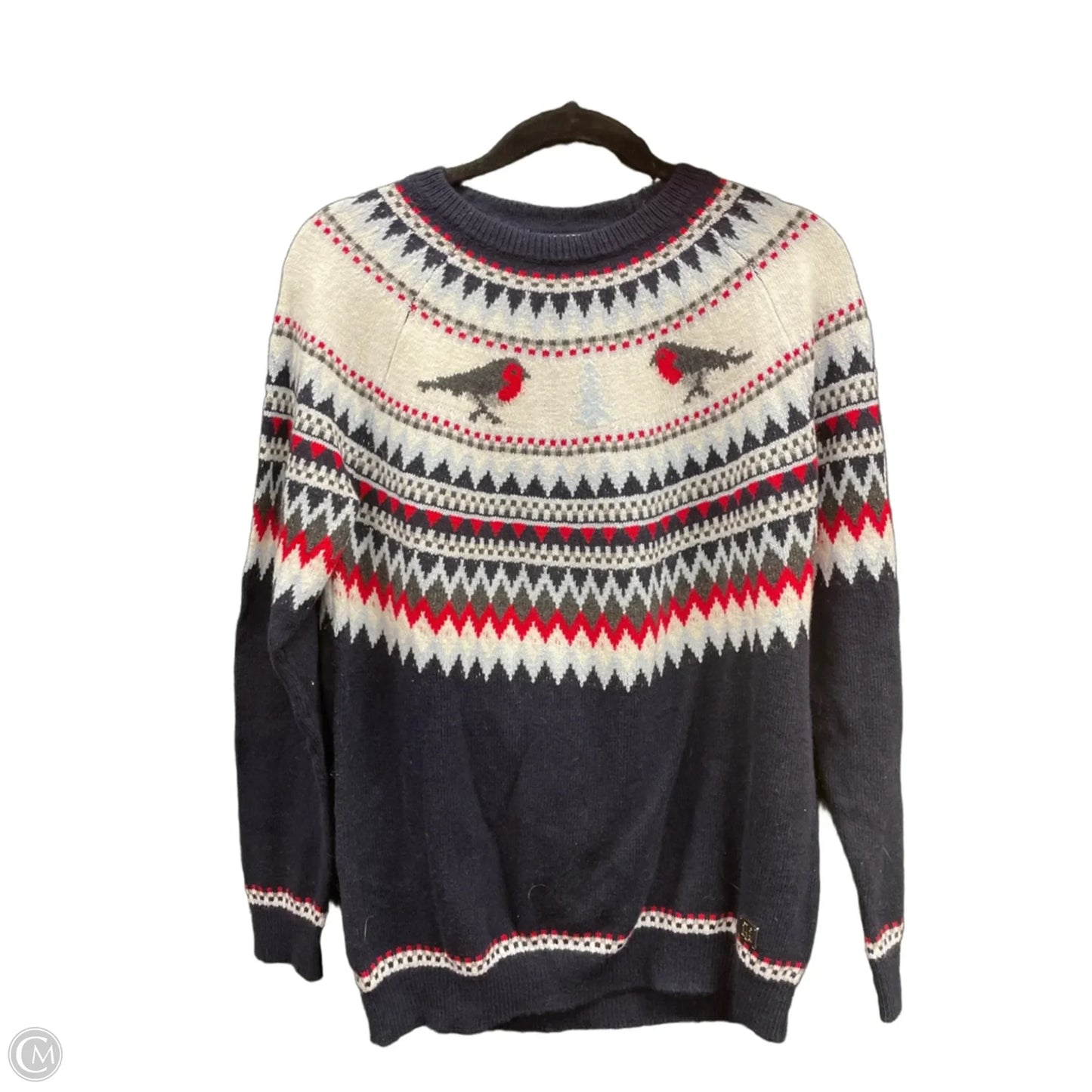 Sweater By Tommy Hilfiger In Blue & Red & White, Size: M