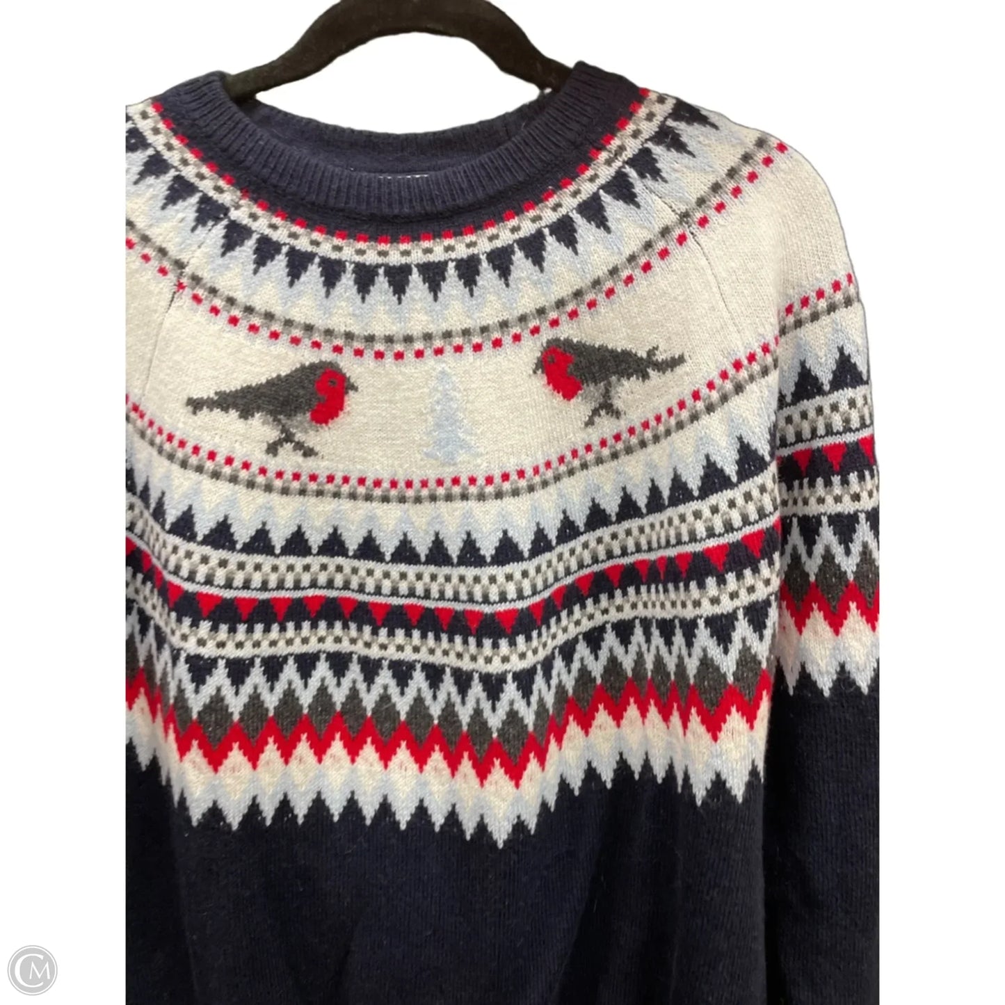 Sweater By Tommy Hilfiger In Blue & Red & White, Size: M