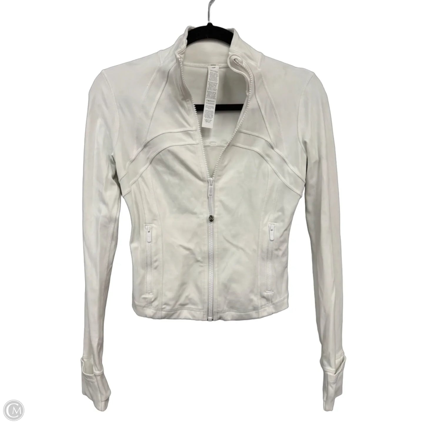 Athletic Jacket By Lululemon In White, Size: 4