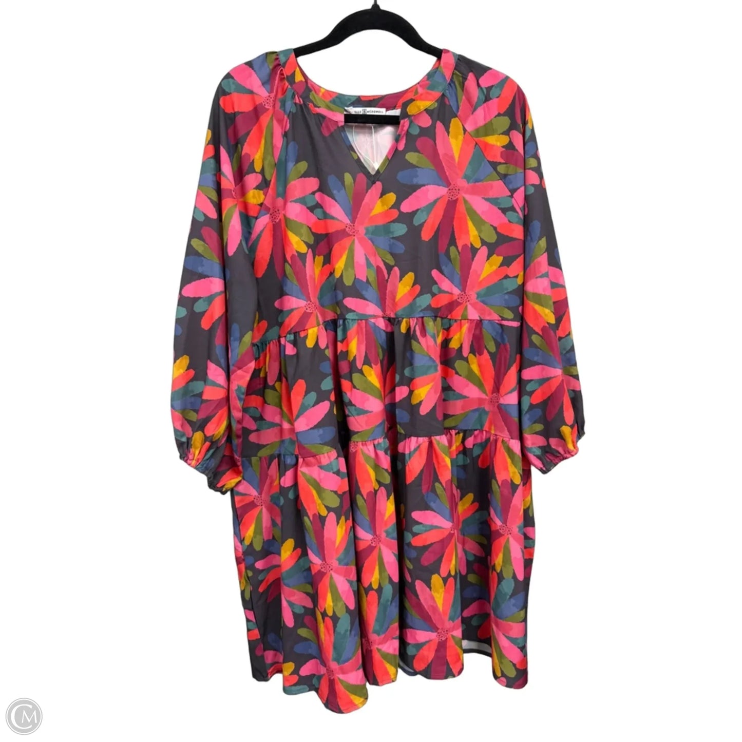 Dress Casual Short By Michelle Mcdowell In Blue & Pink, Size: Xl