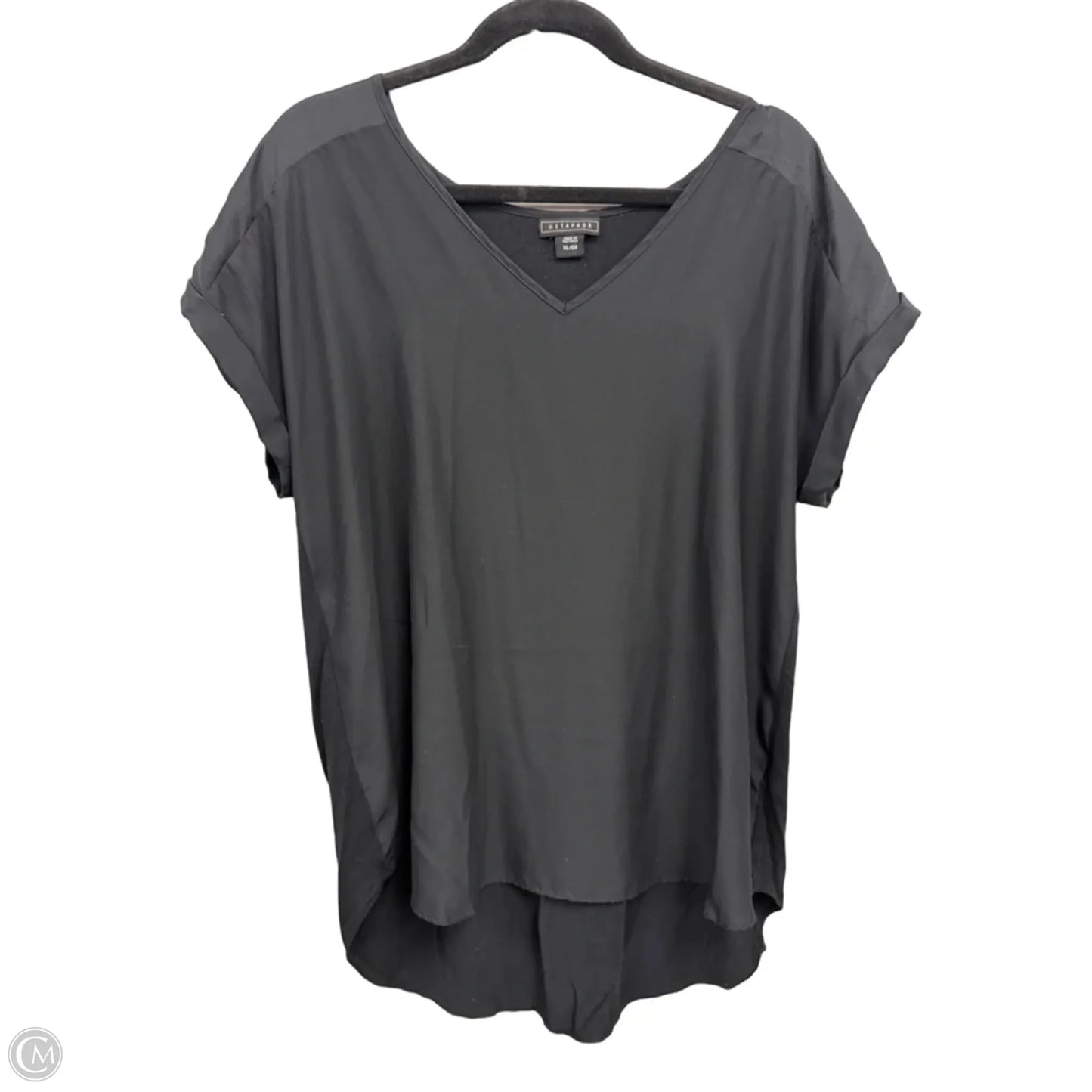 Top Short Sleeve By Metaphor In Black, Size: Xl