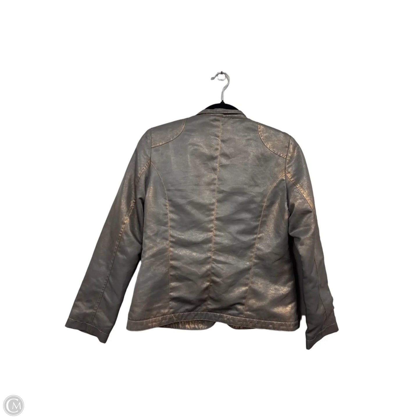 Jacket Other By Chicos In Gold & Grey, Size: S