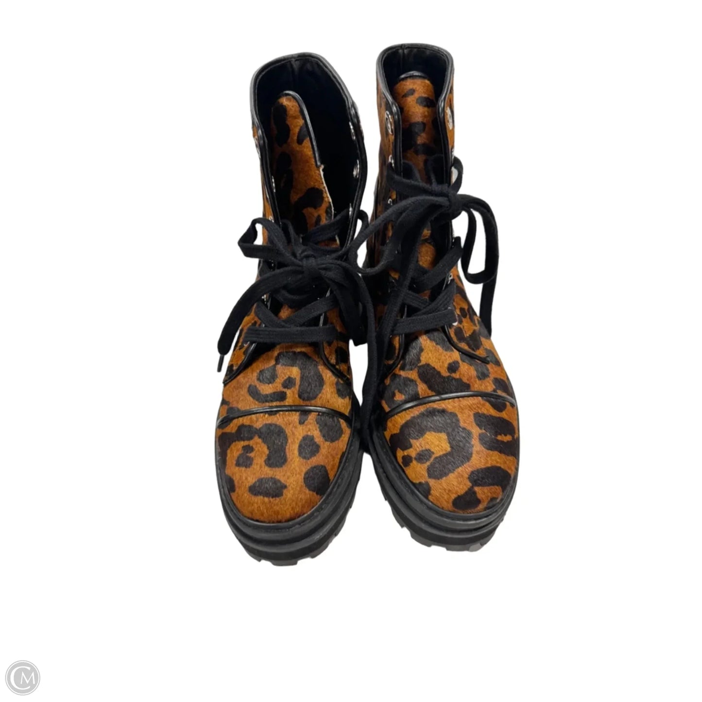 Boots Combat By Schutz In Black & Brown, Size: 6.5