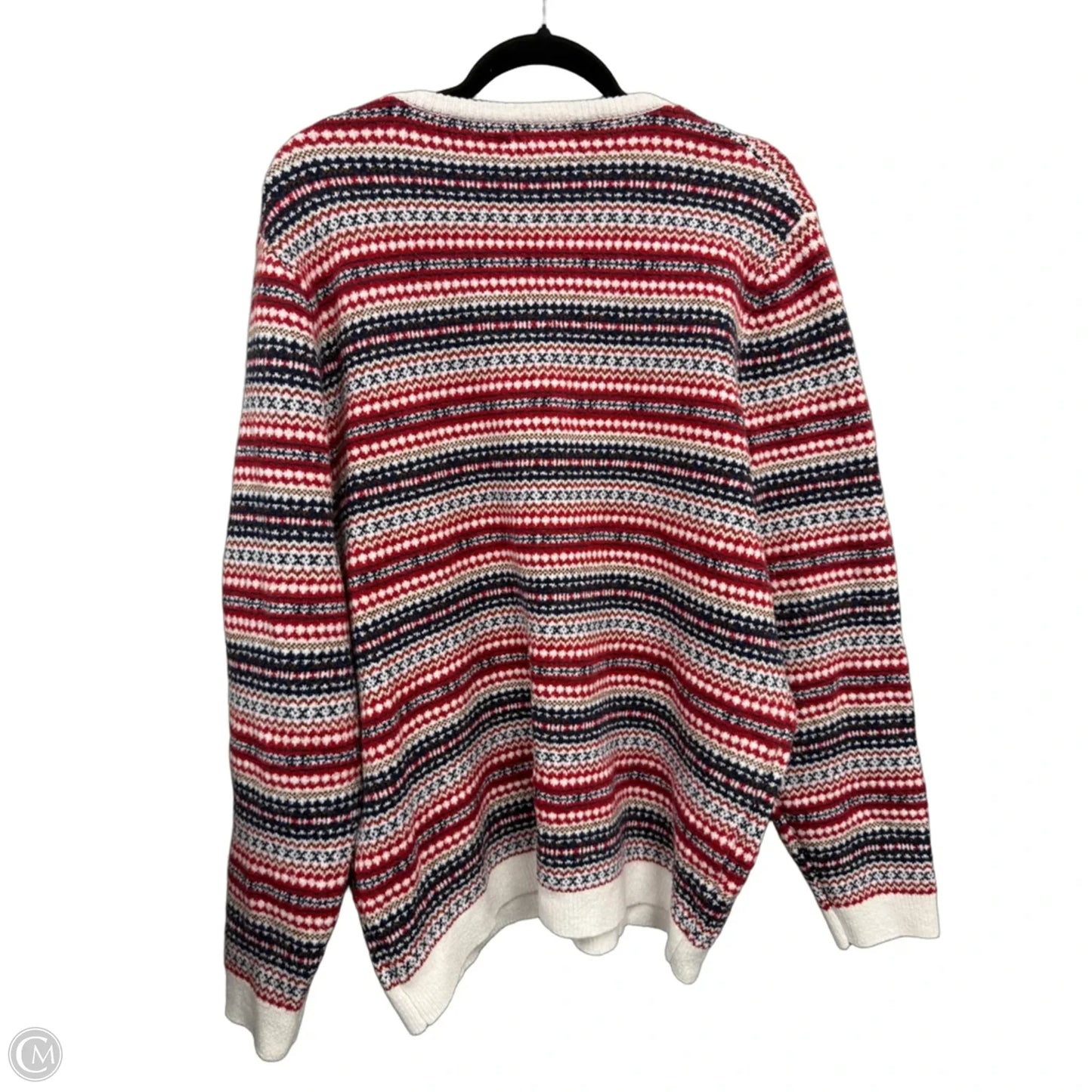 Sweater By Free Assembly In Blue & Red & White, Size: Xl