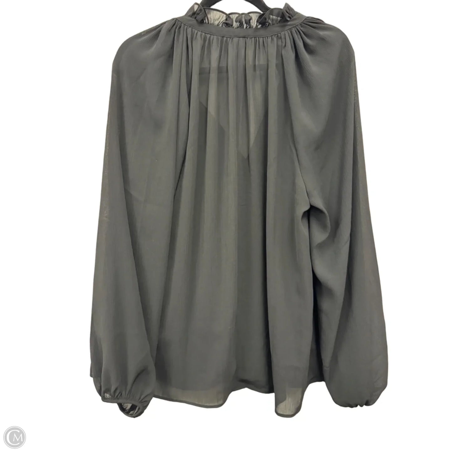 Blouse Long Sleeve By H&m In Black, Size: L
