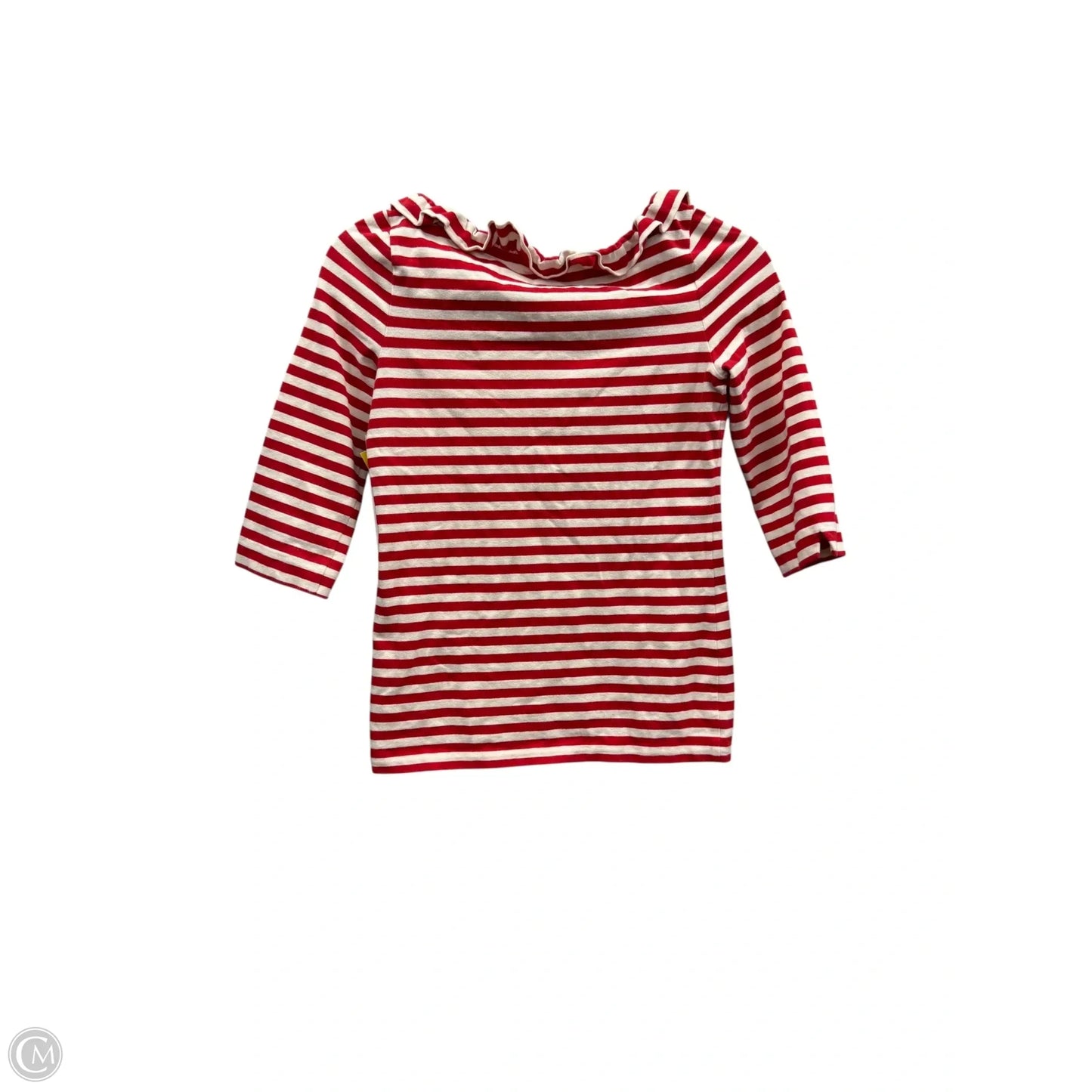 Top 3/4 Sleeve Designer By Kate Spade In Striped Pattern, Size: Xs