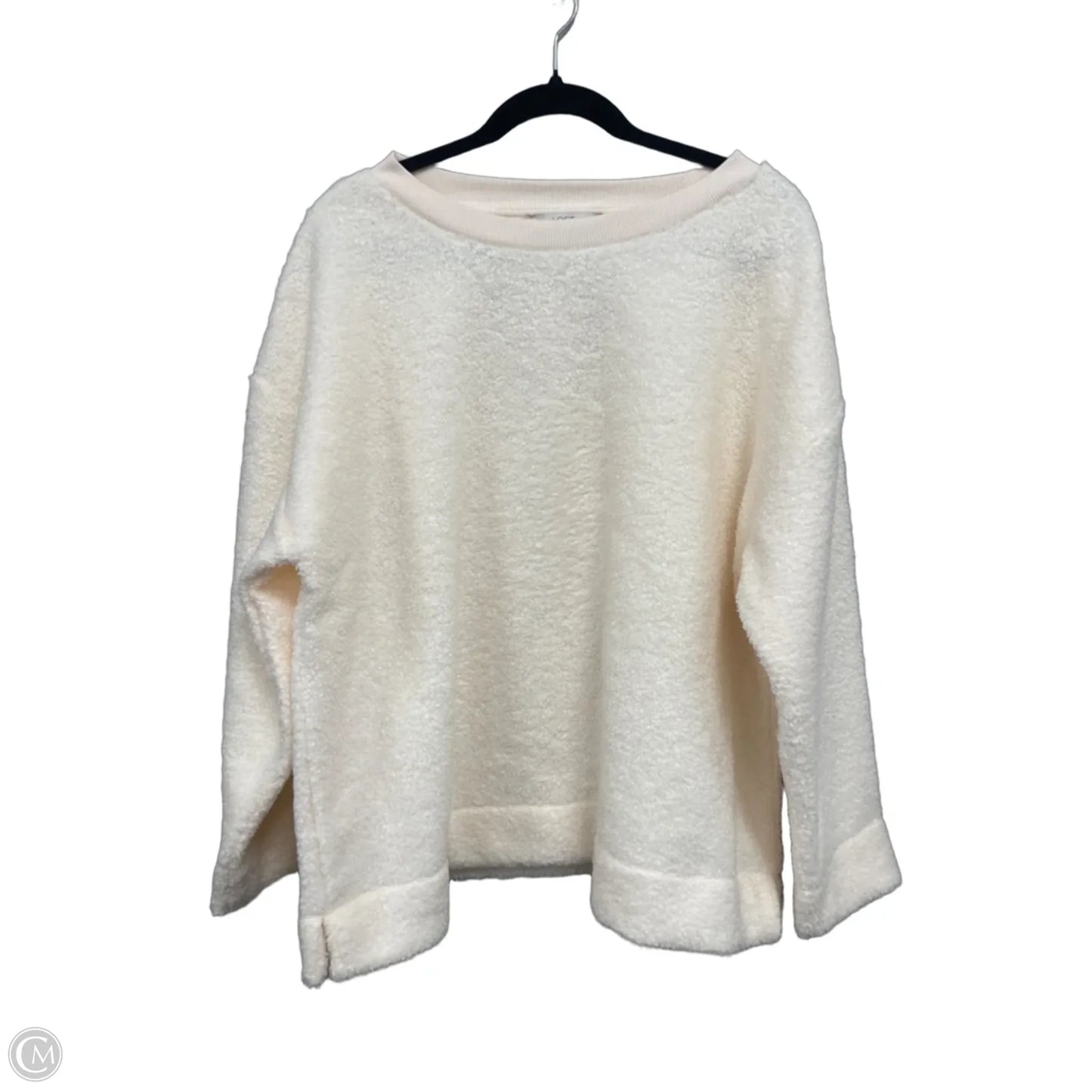 Sweatshirt Crewneck By Loft In Cream, Size: 1x