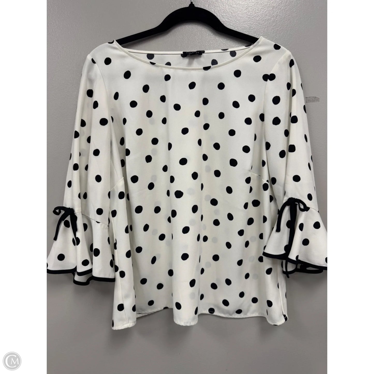 Top 3/4 Sleeve By Talbots In Black & Cream, Size: Xsp