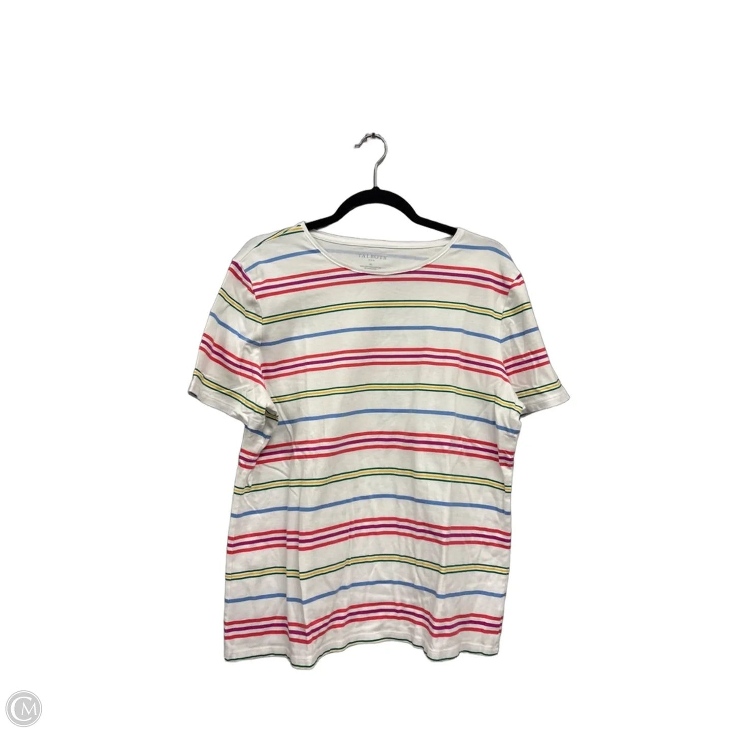 Top Short Sleeve By Talbots In Blue & Pink, Size: Xl