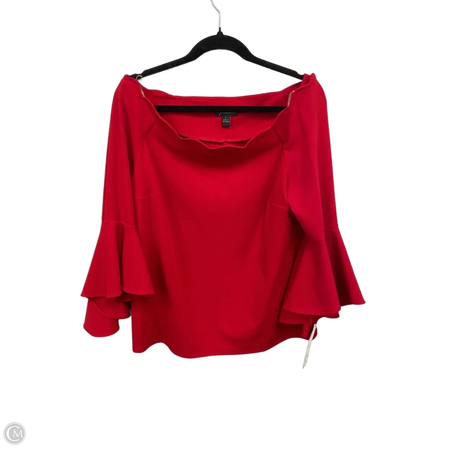 Top 3/4 Sleeve By Clothes Mentor In Red, Size: L