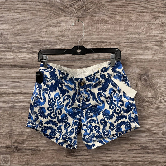 Shortalls Designer By Lilly Pulitzer In Blue & White, Size: 0