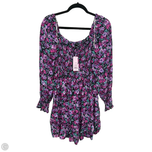 Dress Casual Short By Wild Fable In Black & Purple, Size: M