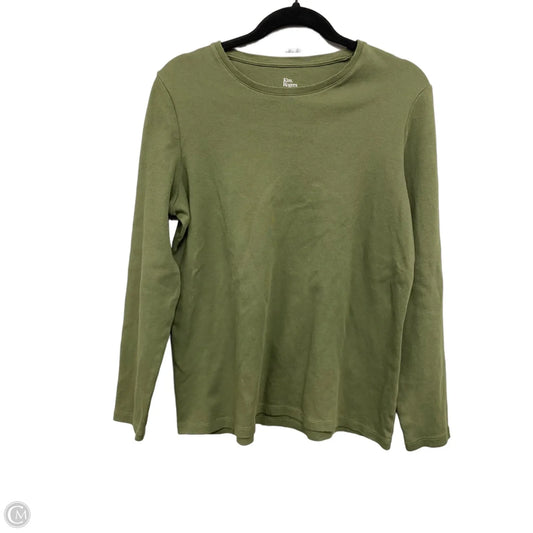 Top Long Sleeve By Kim Rogers In Green, Size: M
