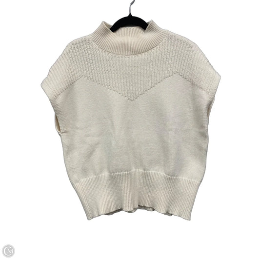Sweater Short Sleeve By Loft In Cream, Size: Xl