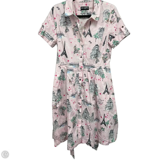 Dress Designer By Karl Lagerfeld In Green & Pink, Size: 10