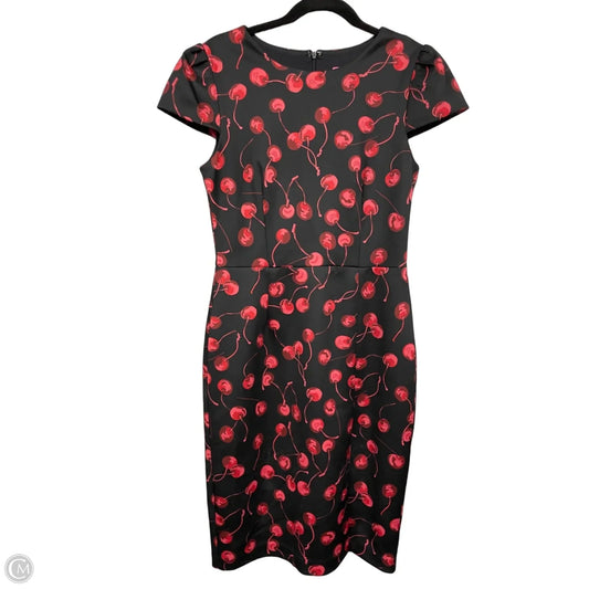 Dress Casual Midi By Betsey Johnson In Black & Red, Size: 8