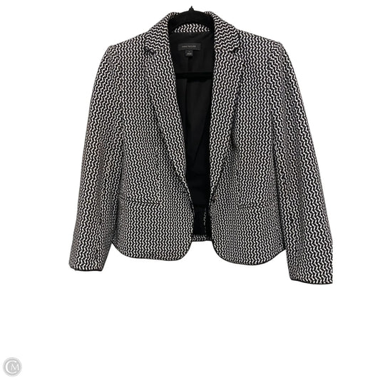 Blazer By Ann Taylor In Black & White, Size: 4