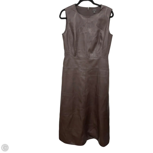 Dress Casual Midi By Ann Taylor In Brown, Size: 10